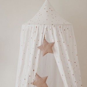 Star garlands - pink powder – linen – 6 stars