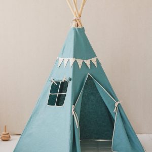Linen Teepee - Gold Star with garland