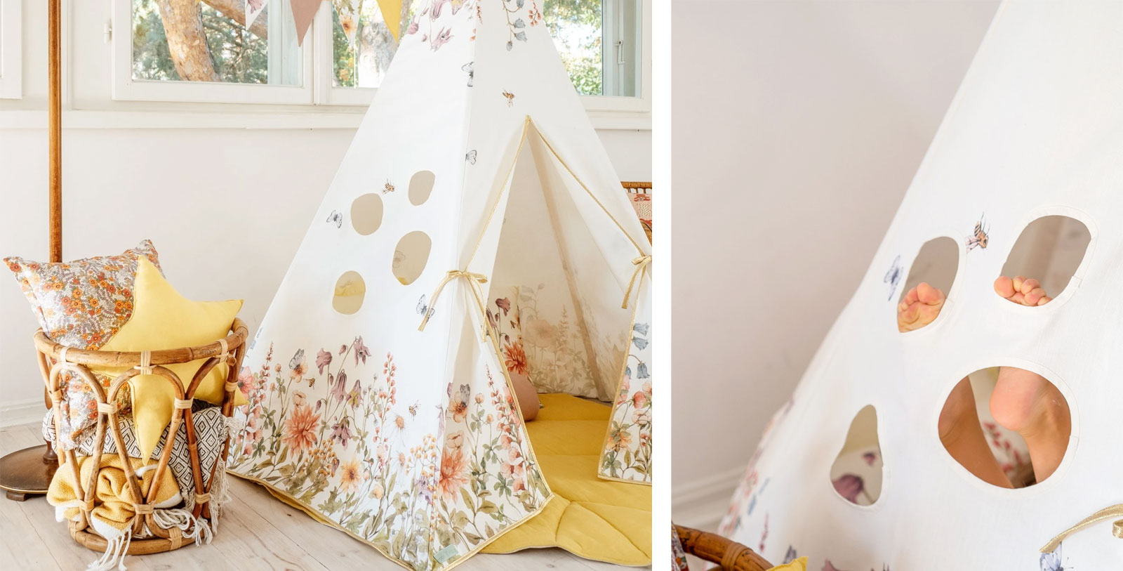 Classic teepee with patterns