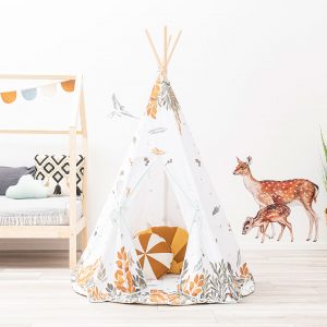 Classic teepee with patterns - Forest Friends