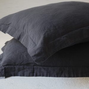 Linen pillow cases - Charcoal