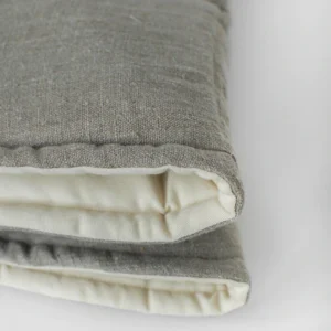 Round quilted mats - Natural Linen