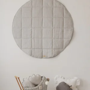 Round quilted mats - Pigeon gray