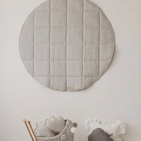 Round quilted mats - Pigeon gray