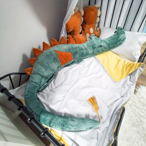 Bed Bumper - Dragonsaurus - Green Velvet