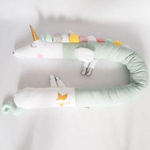 Bed Bumper - Unicorn - Mint