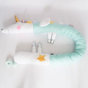 Bed Bumper - Unicorn - Mint - Dots