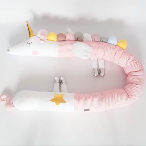Bed Bumper - Unicorn - Pink