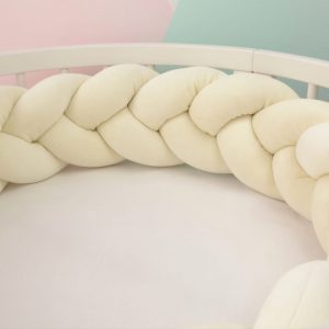 Bed bumper - braid - Cream