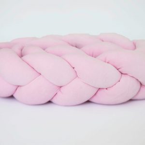 Bed bumper - braid - Pink