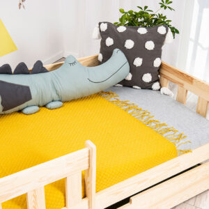 Children's bed with railing - Vedo with drawer