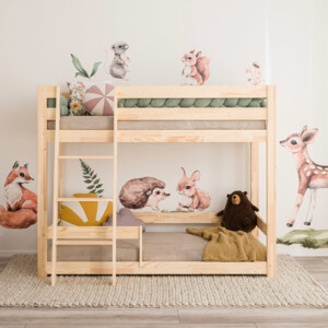In the photo: Bunk bed Sigelo II 160 x 80 cm, with ladder on the left-hand side