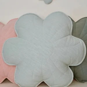 Flower Pillow - Mint - Linen