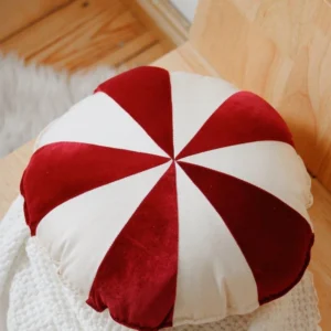 Pillow - Red Candy - Velour and cotton