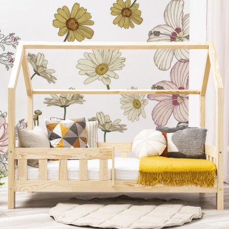 Wall stickers - Retro-flowers. Bed shown in this picture is 160x80cm.