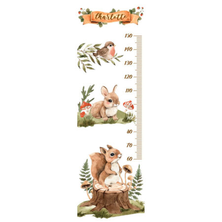 Wall sticker - Forest meeting - Growth Chart.