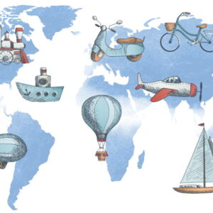 Wall stickers - Transportation map of the world