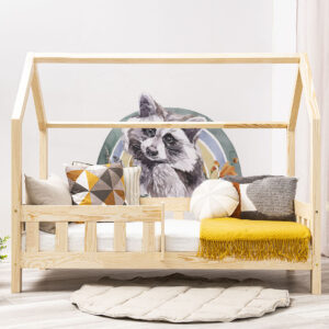 Wall stickers - Rainbow - Raccoon 2. Bed shown in this picture is 160x80cm.