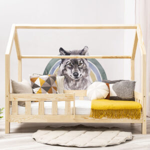 Wall stickers - Rainbow - Wolf 2. Bed shown in this picture is 160x80cm.