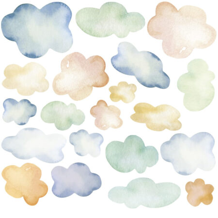 Wall stickers - Colorful clouds