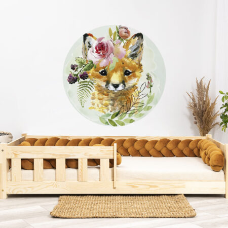 Wall stickers - Painted Fox. Bed shown in this picture is 160x80cm.