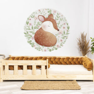 Wall stickers - Fawn - circle. Bed shown in this picture is 160x80cm.