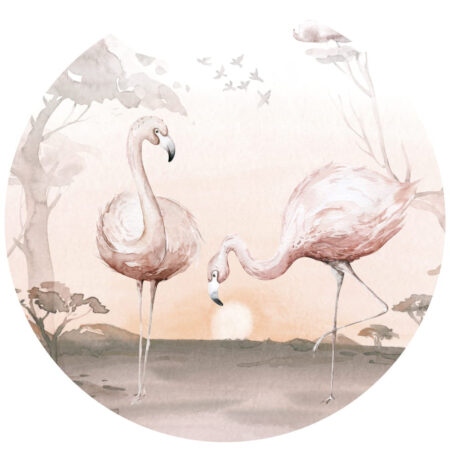 Wall stickers - Jungle and friends - flamingos.