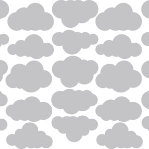 Wall stickers - Clouds - Grey