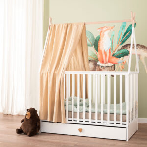 Baby Cot Bed Tipi Dream 120x60 with drawer.