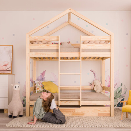 In the photo: Bunk bed - Saja II Compact 160 x 80 cm, with drawer