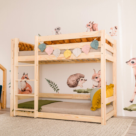 In the photo: Bunk bed - Sigelo II Compact 160 x 80 cm, with ladder on the left-hand side